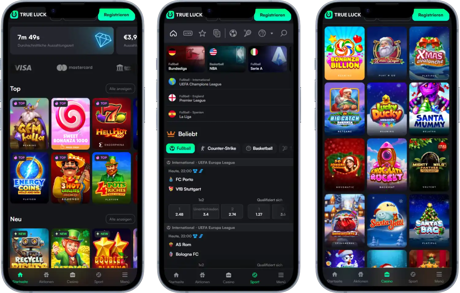 TrueLuck Casino mobil